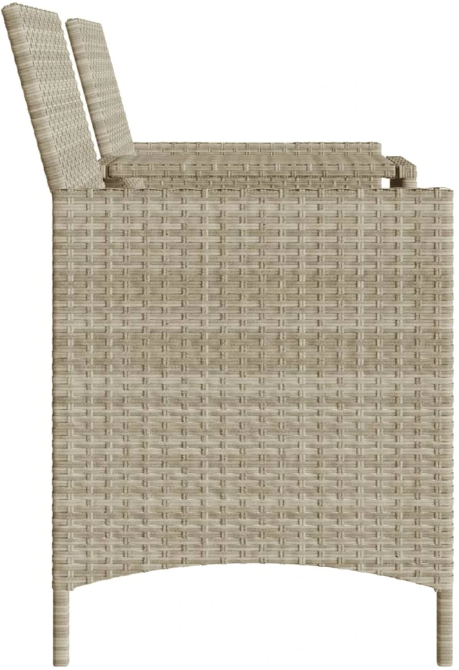 Dvivietė sodo sofa su staliuku/taburetėmis, pilka, poliratanas