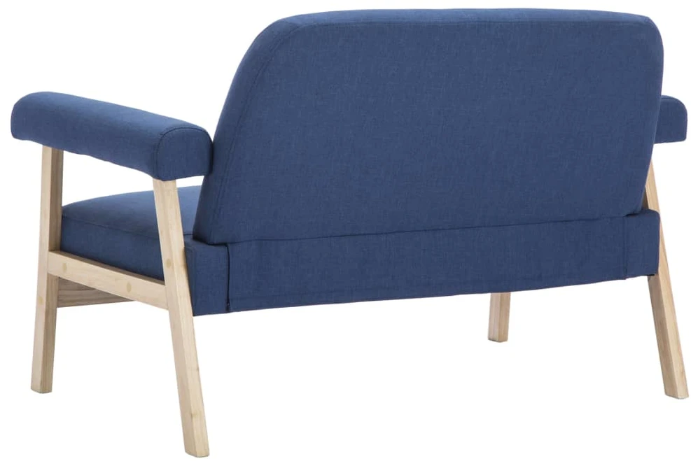 Dvivietė sofa, audinys, mėlyna
