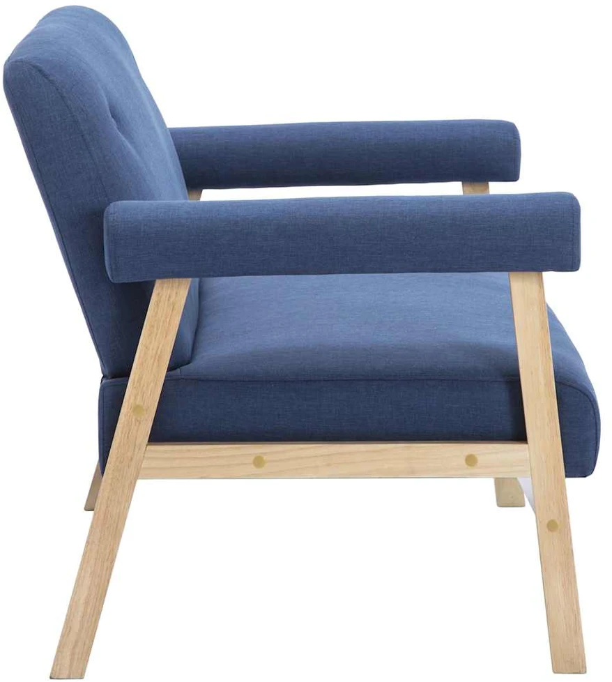 Dvivietė sofa, audinys, mėlyna