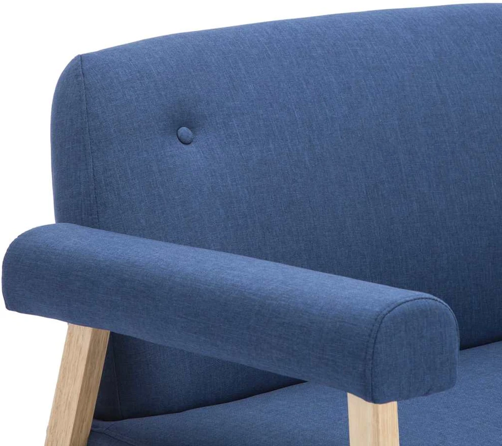 Dvivietė sofa, audinys, mėlyna