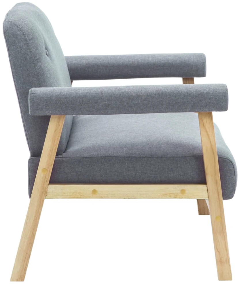 Dvivietė sofa, audinys, šviesiai pilkos spalvos