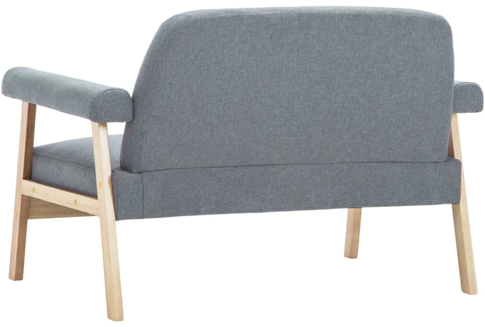 Dvivietė sofa, audinys, šviesiai pilkos spalvos