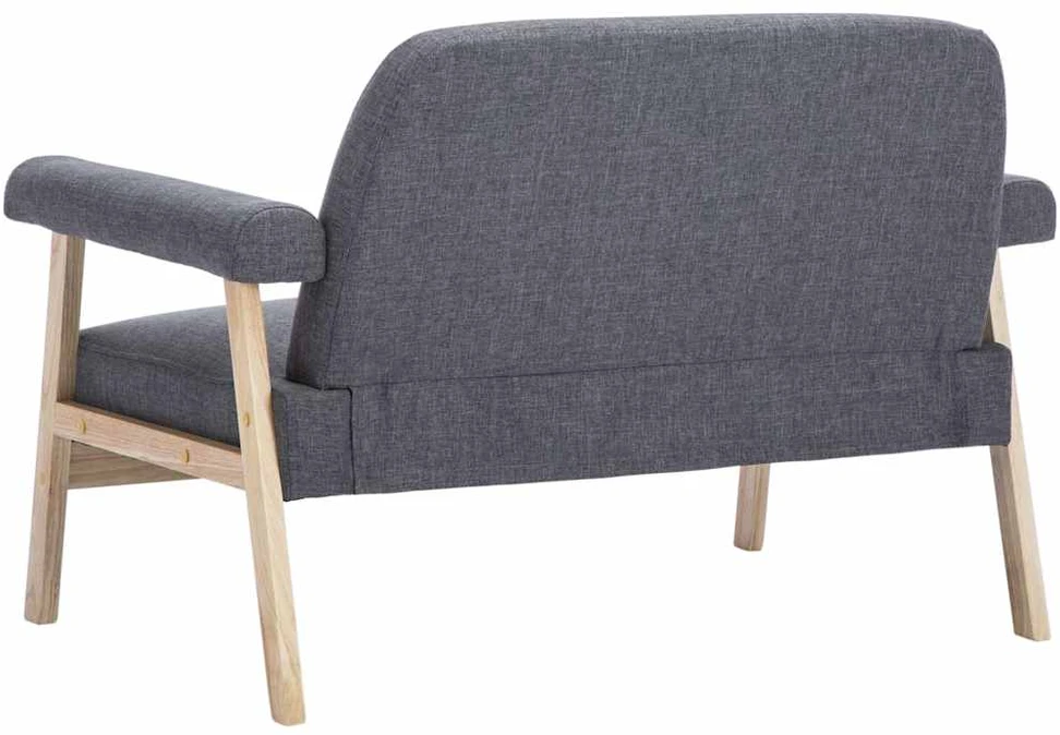 Dvivietė sofa, audinys, tamsiai pilka
