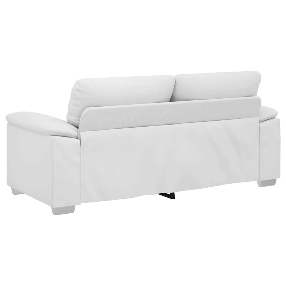 Dvivietė sofa, balta, 180x81x84 cm, dirbtinė oda