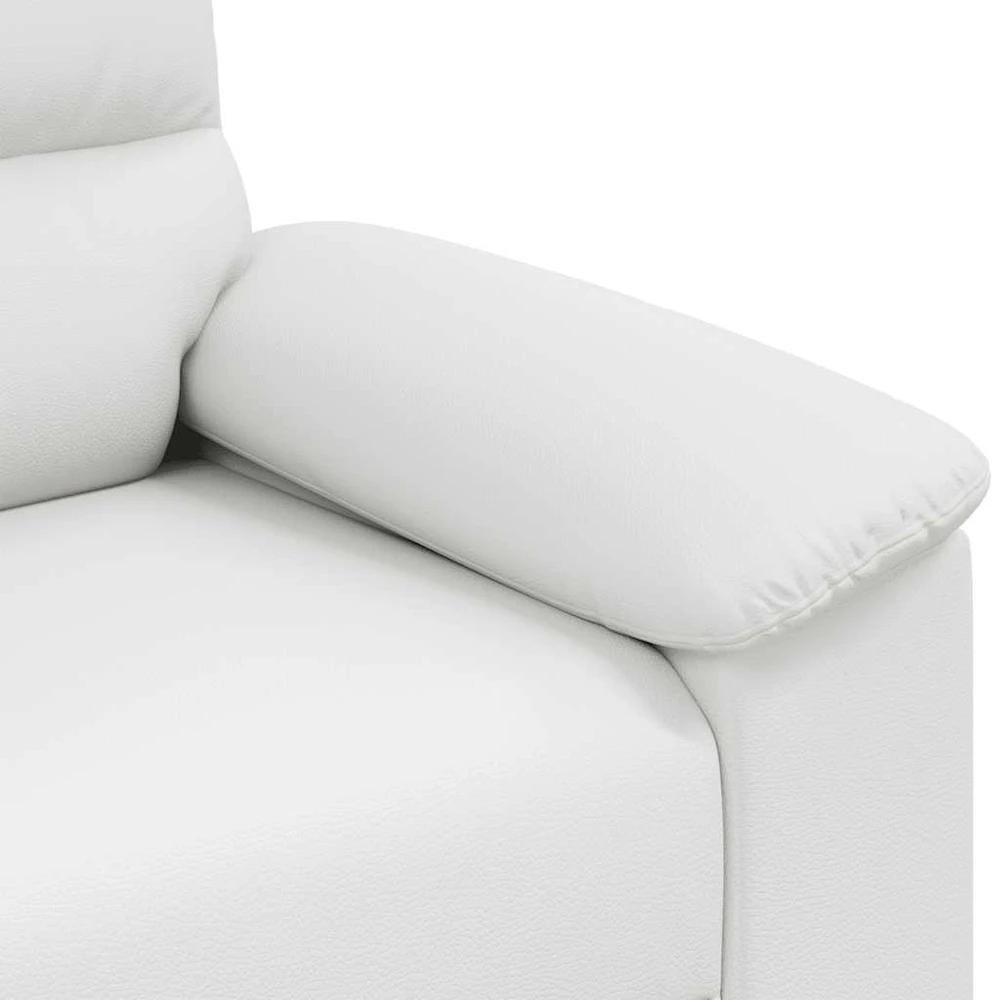 Dvivietė sofa, balta, 180x81x84 cm, dirbtinė oda