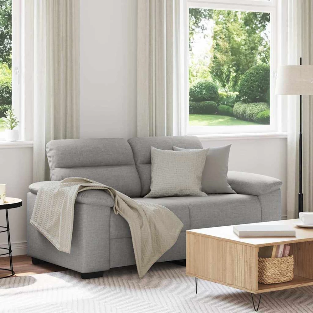 Dvivietė sofa, debesų pilka, 160x81x84 cm, audinys