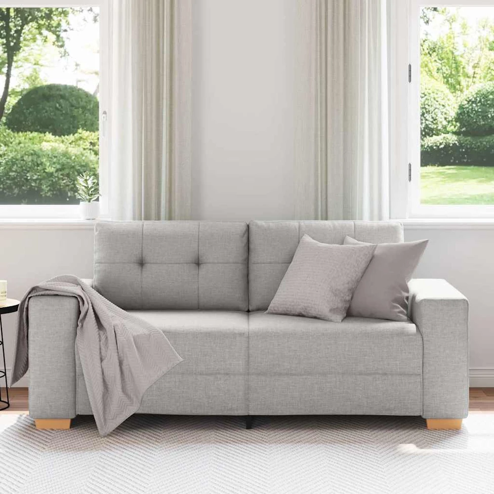 Dvivietė sofa, debesų pilka, 180x77x82 cm, audinys