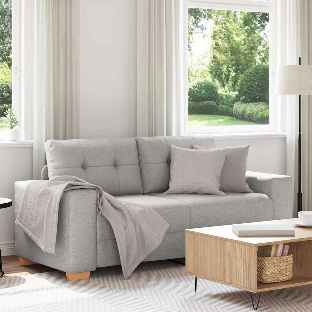 Dvivietė sofa, debesų pilka, 180x77x82 cm, audinys