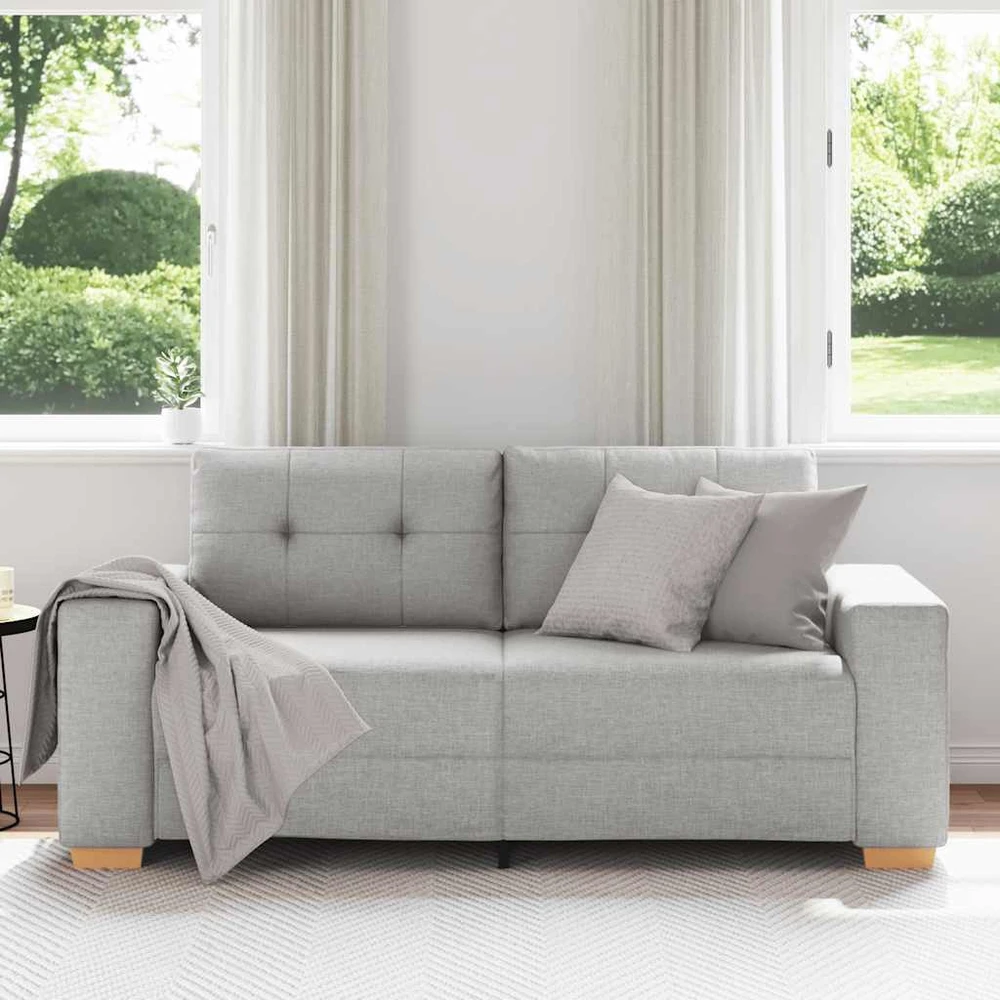 Dvivietė sofa, debesų pilka, 180x77x82 cm, audinys