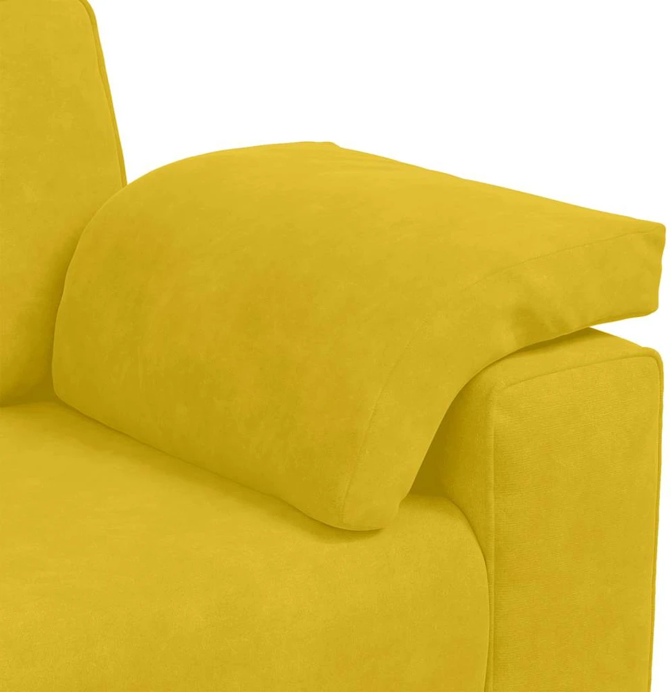 Dvivietė sofa, geltona, 180x77x82 cm, aksomas
