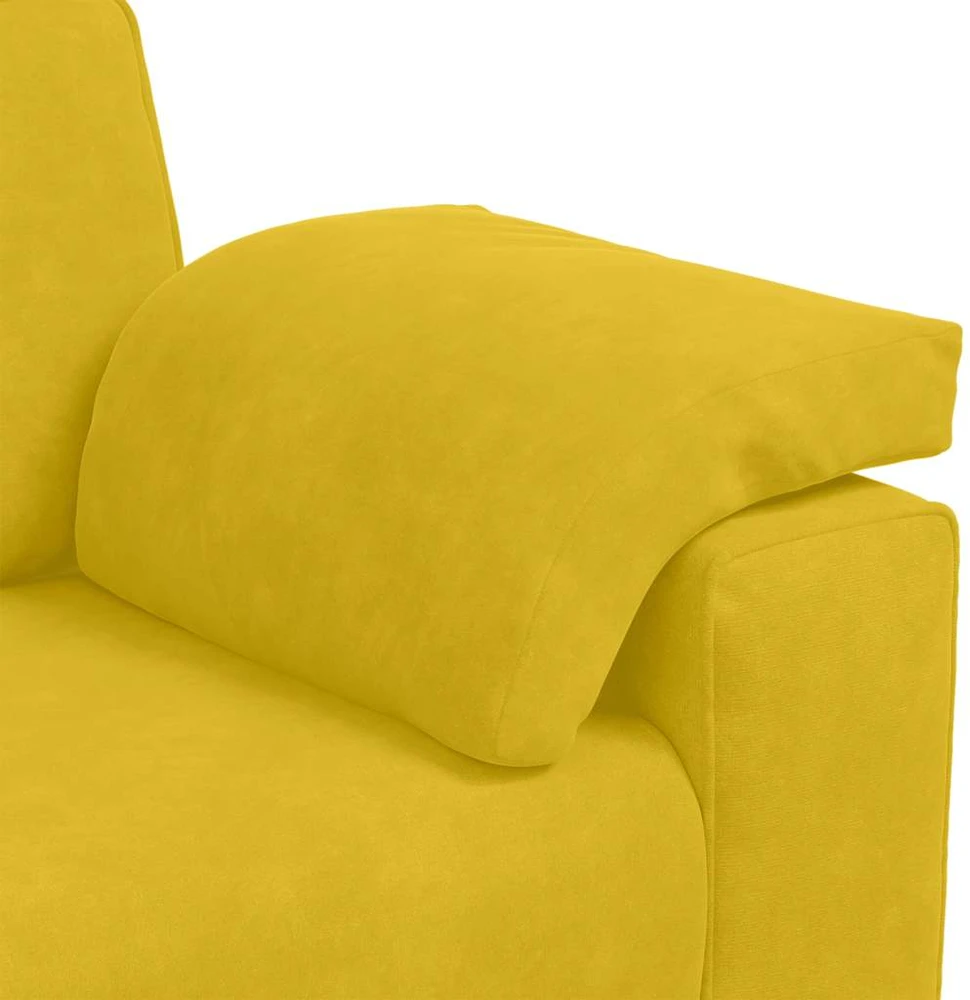 Dvivietė sofa, geltona, 180x77x82 cm, aksomas