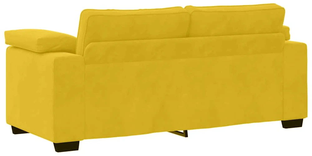 Dvivietė sofa, geltona, 180x77x82 cm, aksomas