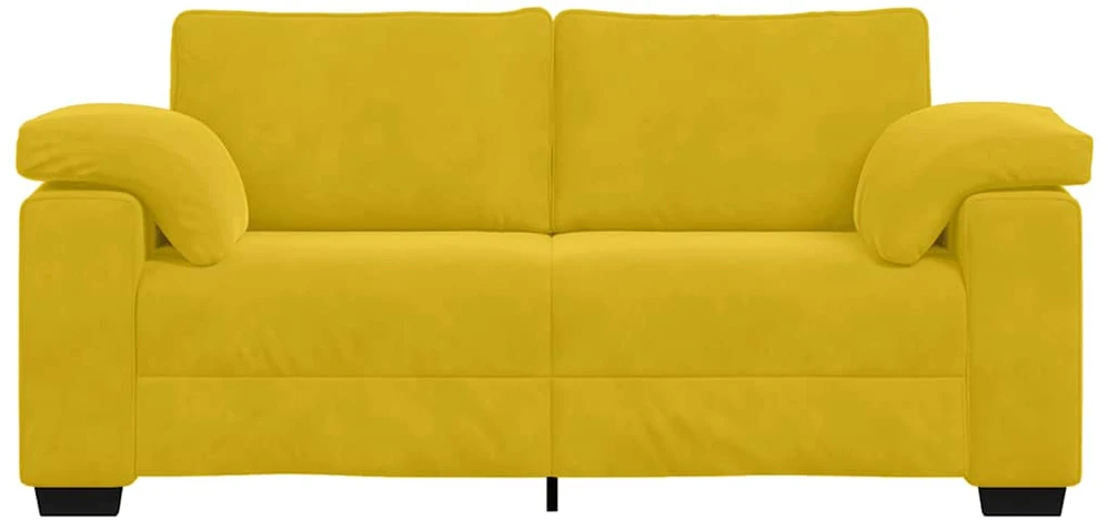 Dvivietė sofa, geltona, 180x77x82 cm, aksomas