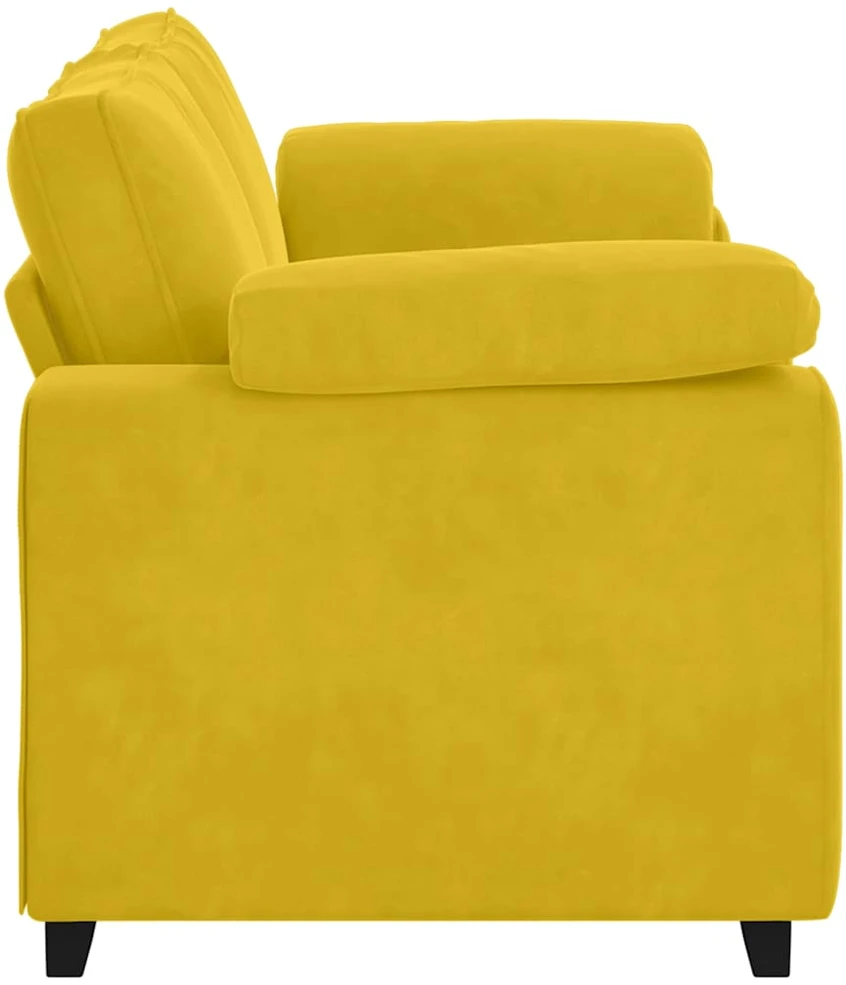 Dvivietė sofa, geltona, 180x77x82 cm, aksomas