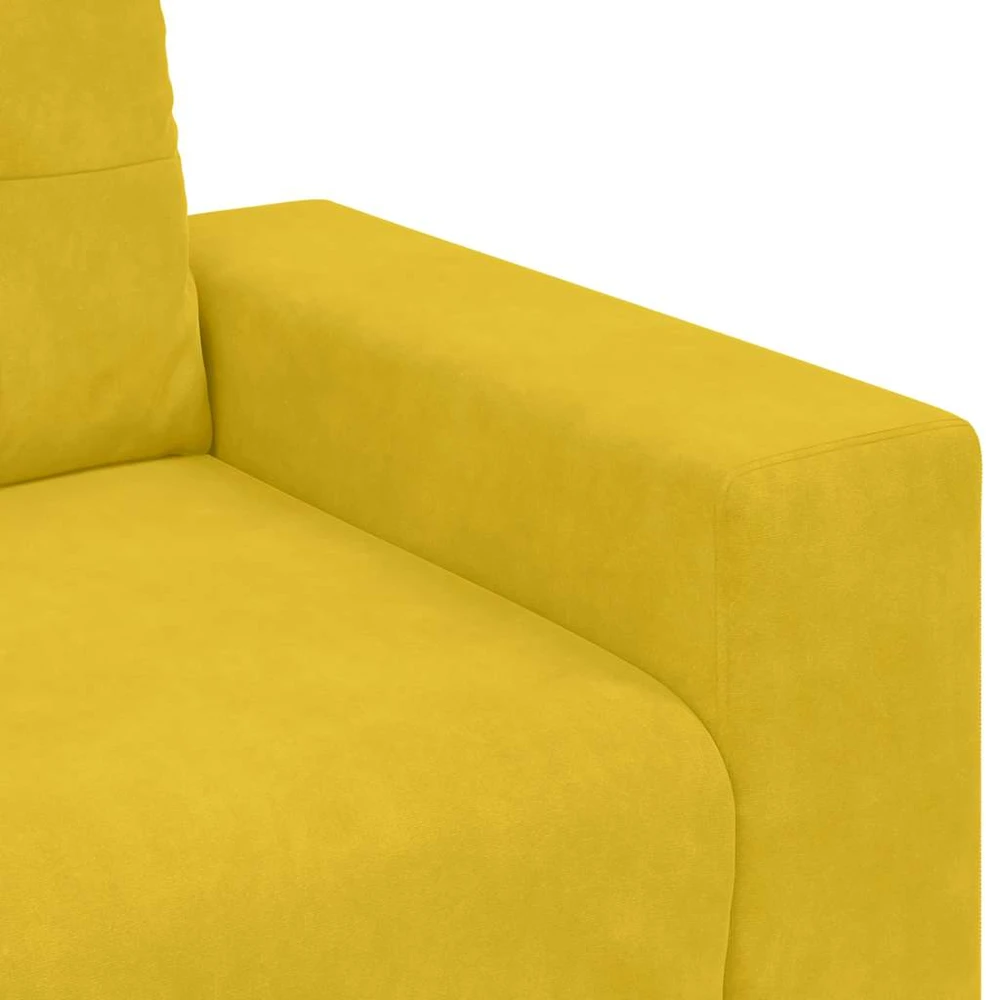 Dvivietė sofa, geltona, 180x77x82 cm, aksomas