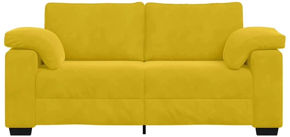 Dvivietė sofa, geltona, 180x77x82 cm, aksomas