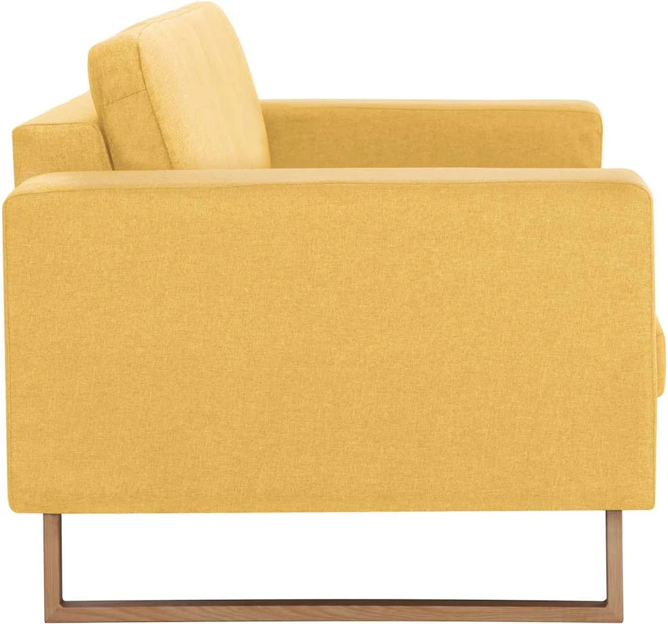 Dvivietė sofa, geltona, audinys