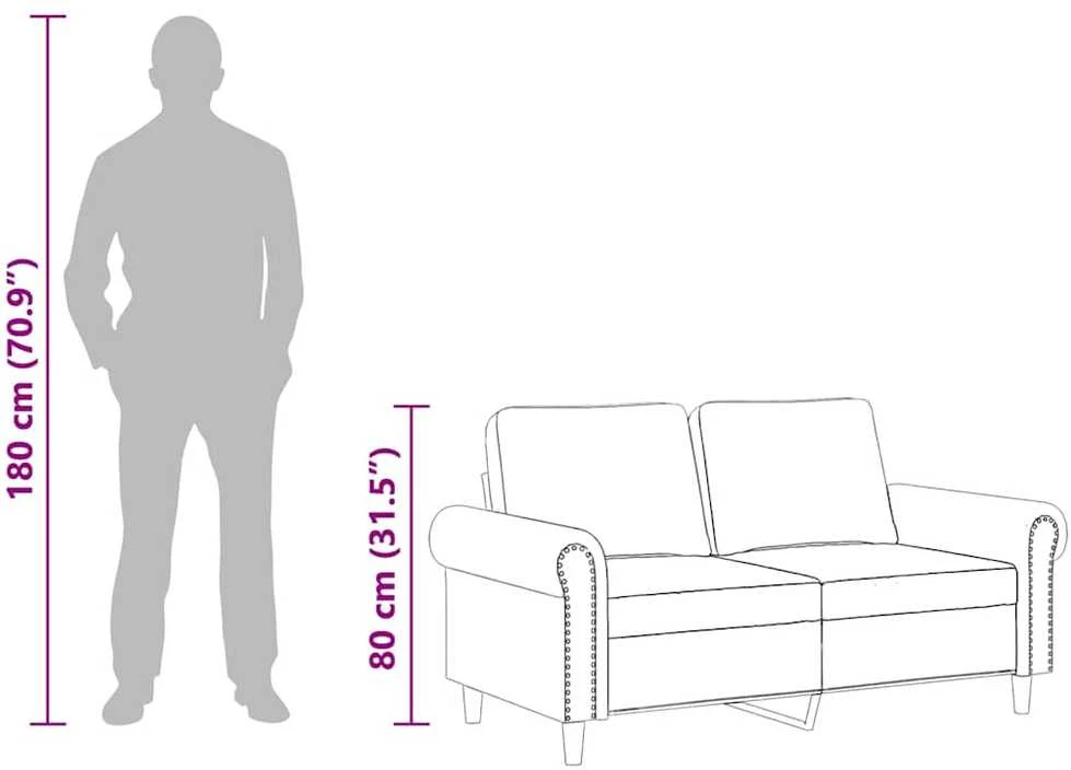 Dvivietė sofa, geltonos spalvos, 120cm, aksomas