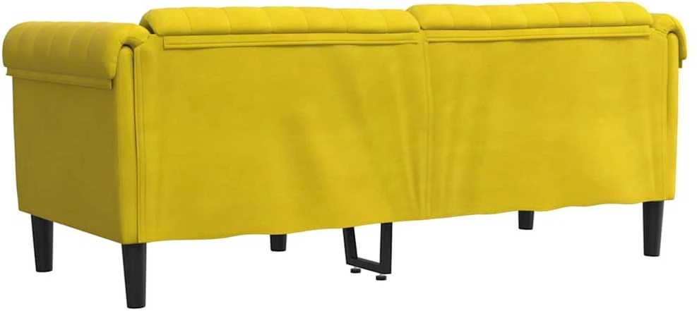 Dvivietė sofa, geltonos spalvos, aksomas