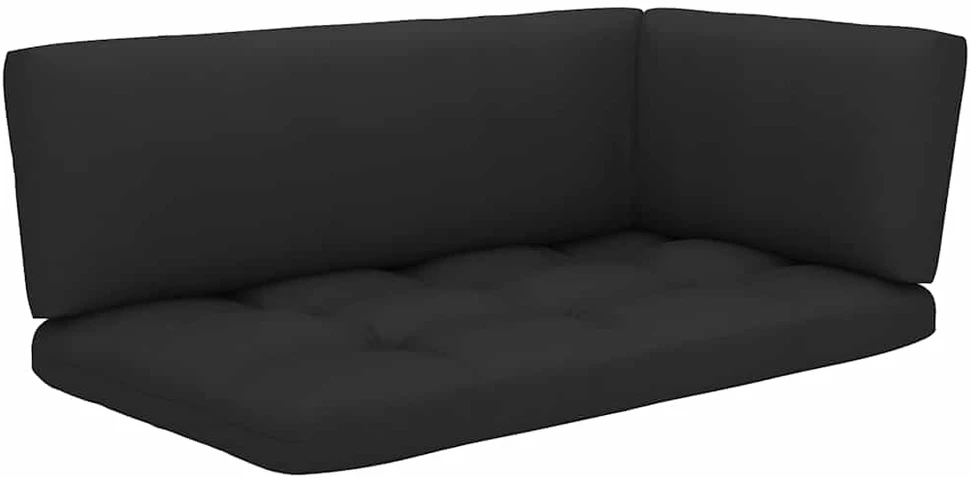 Lauko baldų komplektas Dvivietė sofa iš palečių su pagalvėlėmis, impregnuota pušis