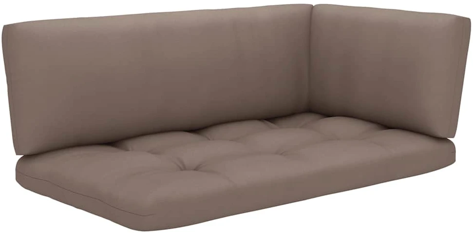 Dvivietė sofa iš palečių su pagalvėlėmis, impregnuota pušis