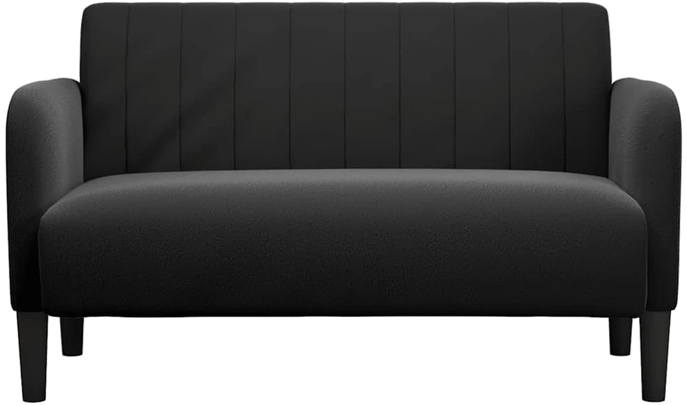 Dvivietė sofa, juoda, 109 cm, aksomas