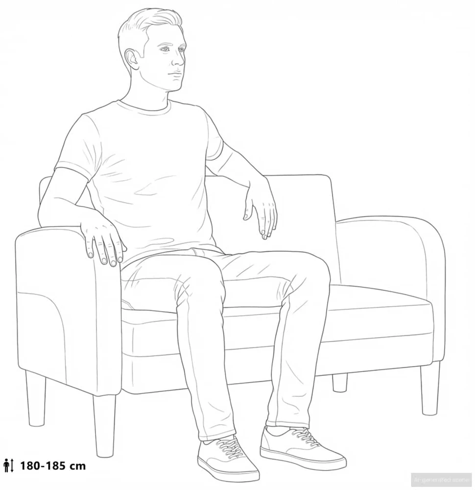 Dvivietė sofa, juoda, 110 cm, dirbtinė oda