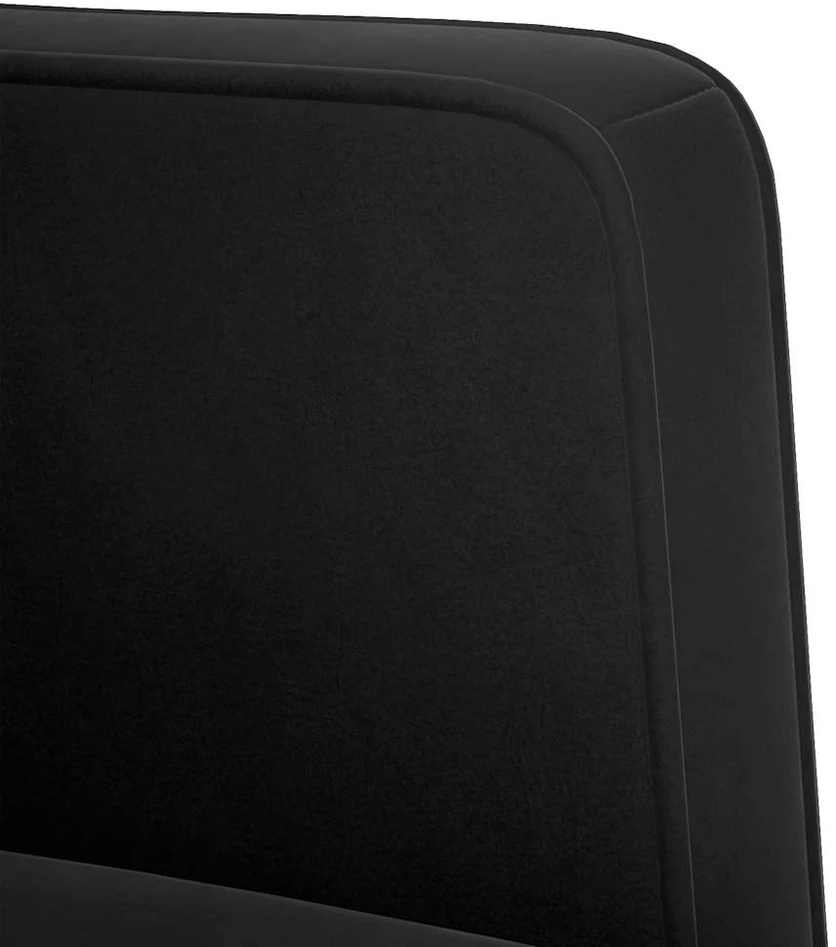 Dvivietė sofa, juoda, 111 cm, aksomas