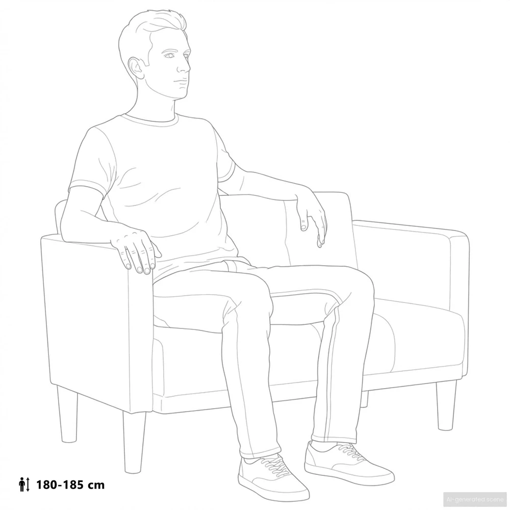 Dvivietė sofa, juoda, 111 cm, audinys