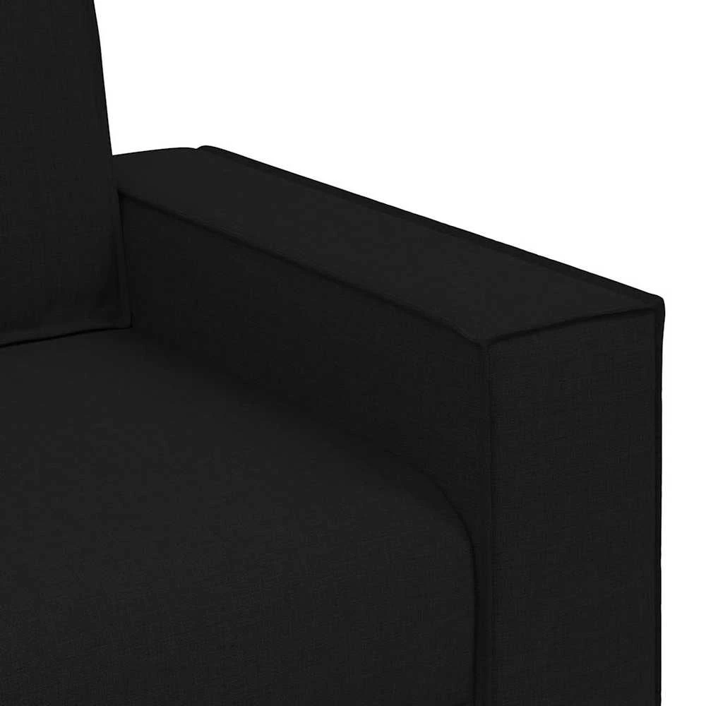 Dvivietė sofa, juoda, 160x78x84 cm, audinys