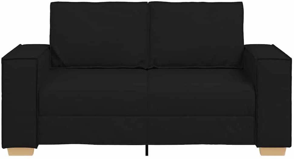 Dvivietė sofa, juoda, 160x78x84 cm, audinys