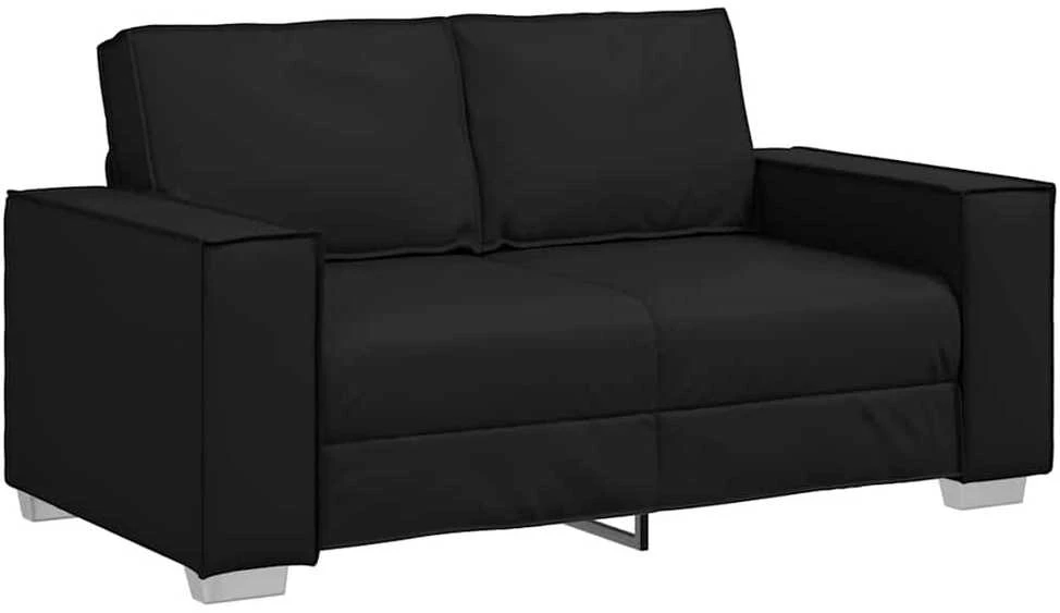 Dvivietė sofa Juodas 160 cm Dirbtinė oda