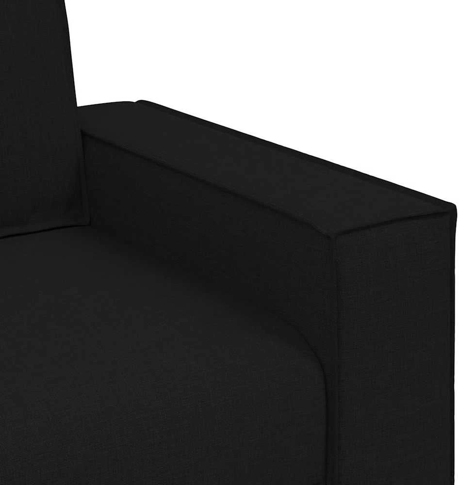 Dvivietė sofa, juoda, 180x78x84 cm, audinys