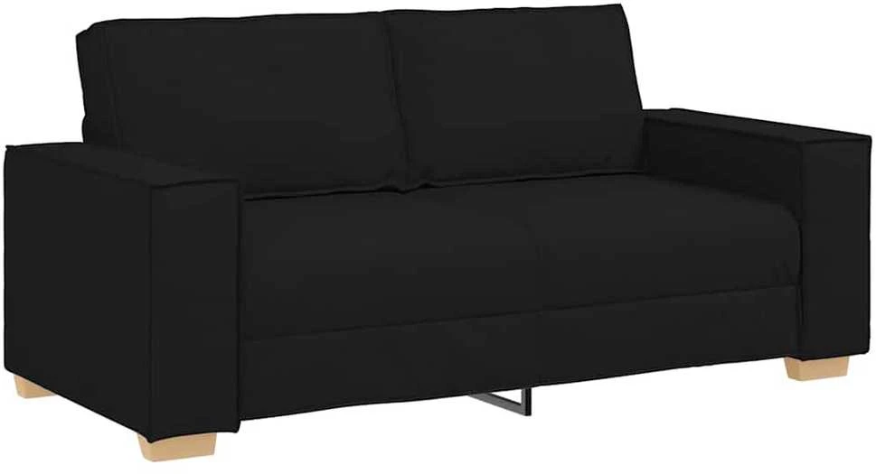 Dvivietė sofa, juoda, 180x78x84 cm, audinys