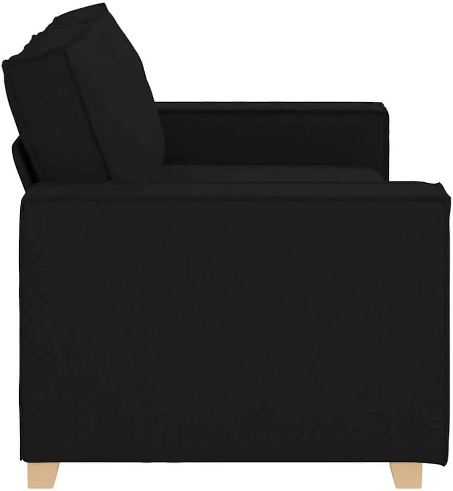 Dvivietė sofa, juoda, 180x78x84 cm, audinys