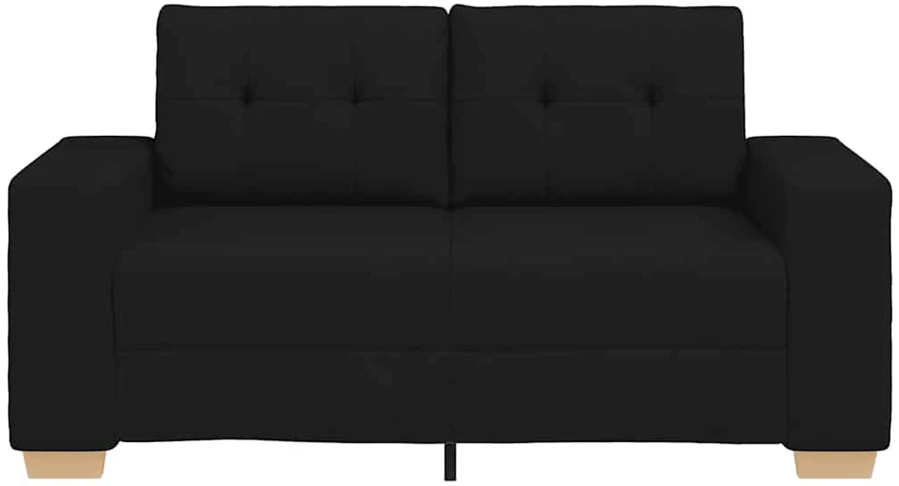 Dvivietė sofa, juoda, 160x77x82 cm, audinys