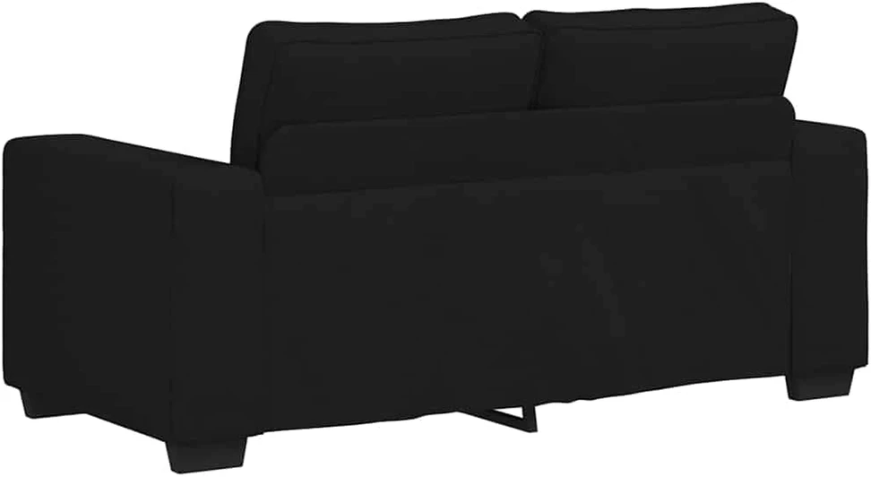 Dvivietė sofa, juoda, 160x77x82 cm, audinys