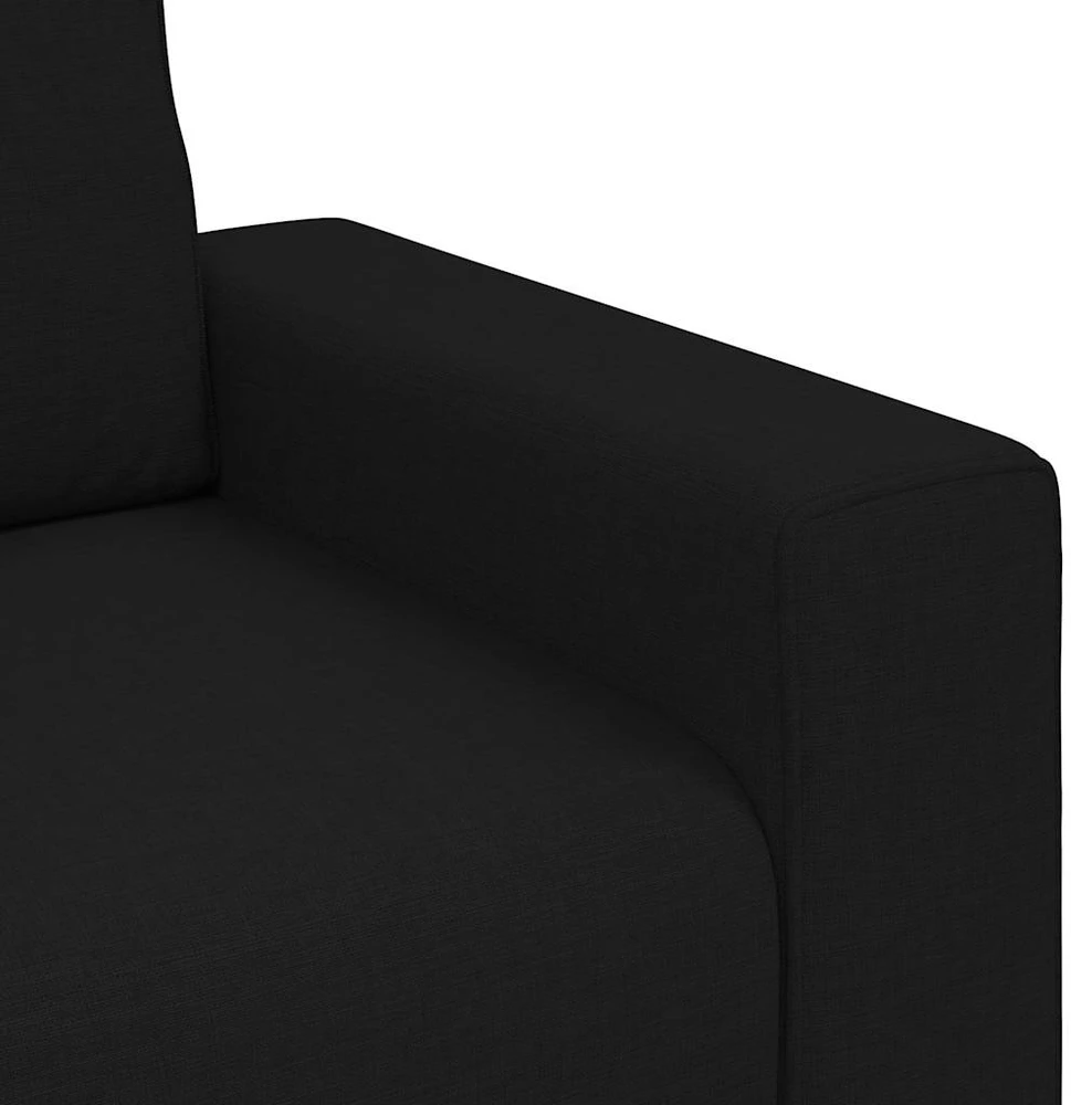 Dvivietė sofa, juoda, 160x77x82 cm, audinys