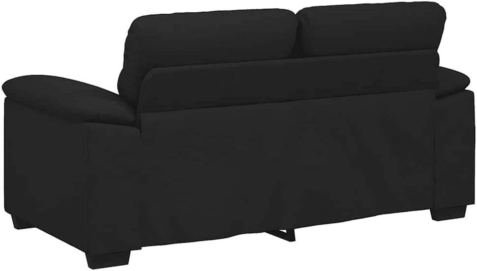 Dvivietė sofa, juoda, 160x81x84 cm, audinys