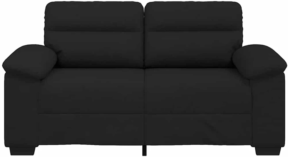 Dvivietė sofa, juoda, 160x81x84 cm, audinys