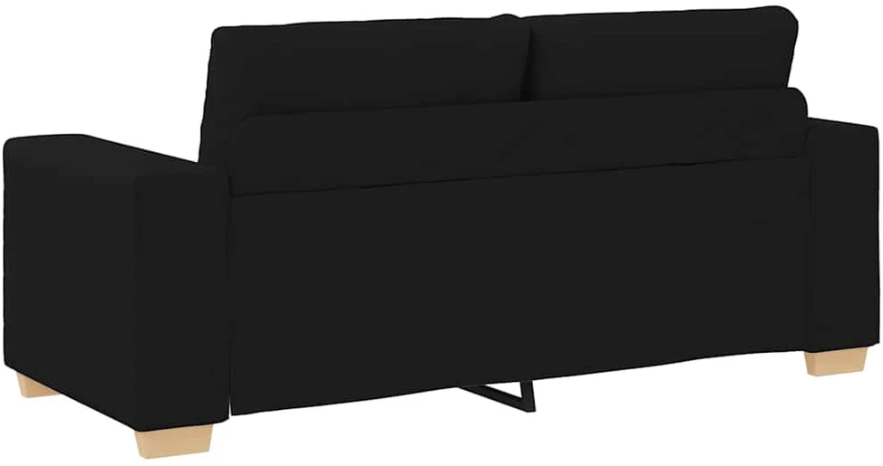 Dvivietė sofa, juoda, 180x77x82 cm, audinys