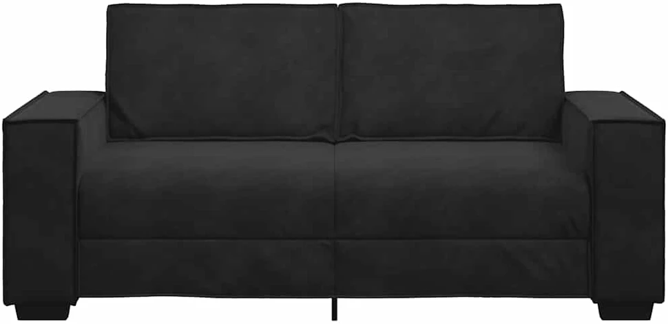 Dvivietė sofa, juoda, 180x78x84 cm, aksominė
