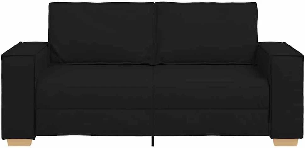 Dvivietė sofa, juoda, 180x78x84 cm, audinys