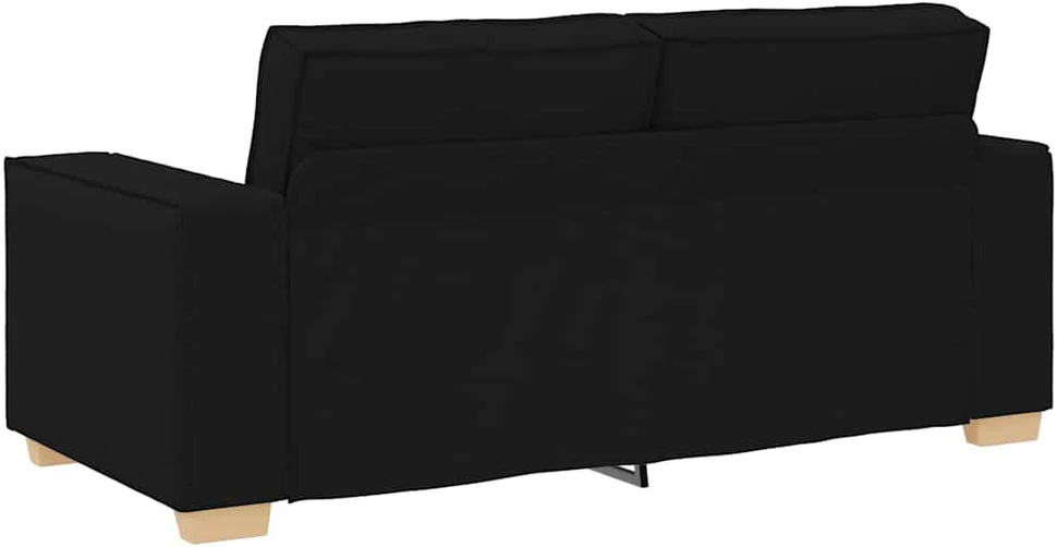 Dvivietė sofa, juoda, 180x78x84 cm, audinys