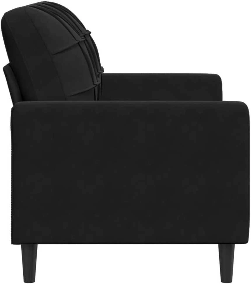 Dvivietė sofa, juodos spalvos, 120cm, aksomas