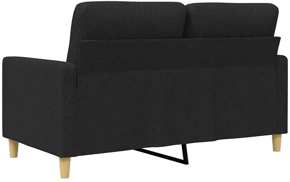 Dvivietė sofa, juodos spalvos, 120cm, audinys