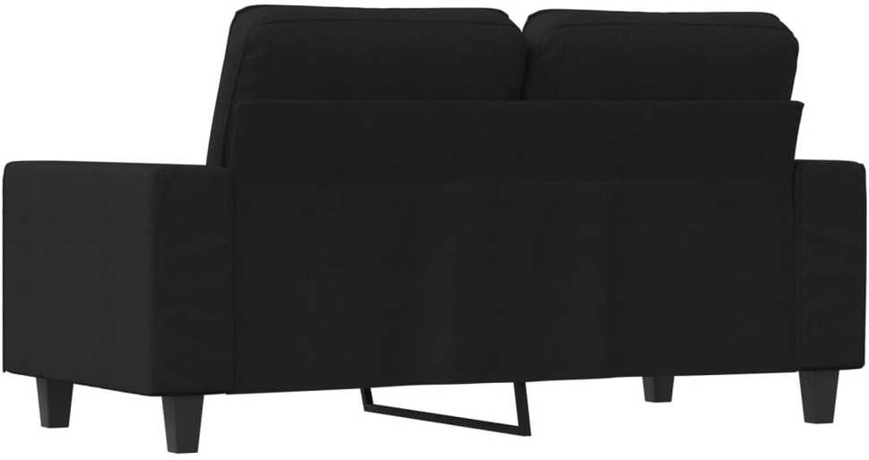 Dvivietė sofa, juodos spalvos, 120cm, audinys