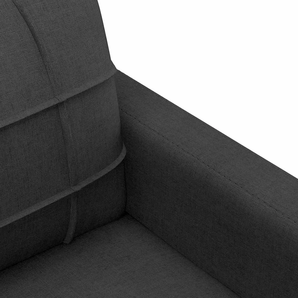 Dvivietė sofa, juodos spalvos, 120cm, audinys