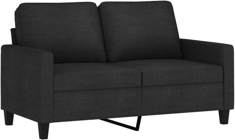 Dvivietė sofa, juodos spalvos, 120cm, audinys