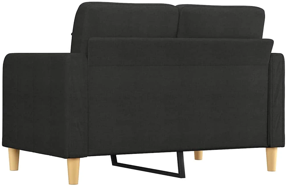 Dvivietė sofa, juodos spalvos, 120cm, audinys